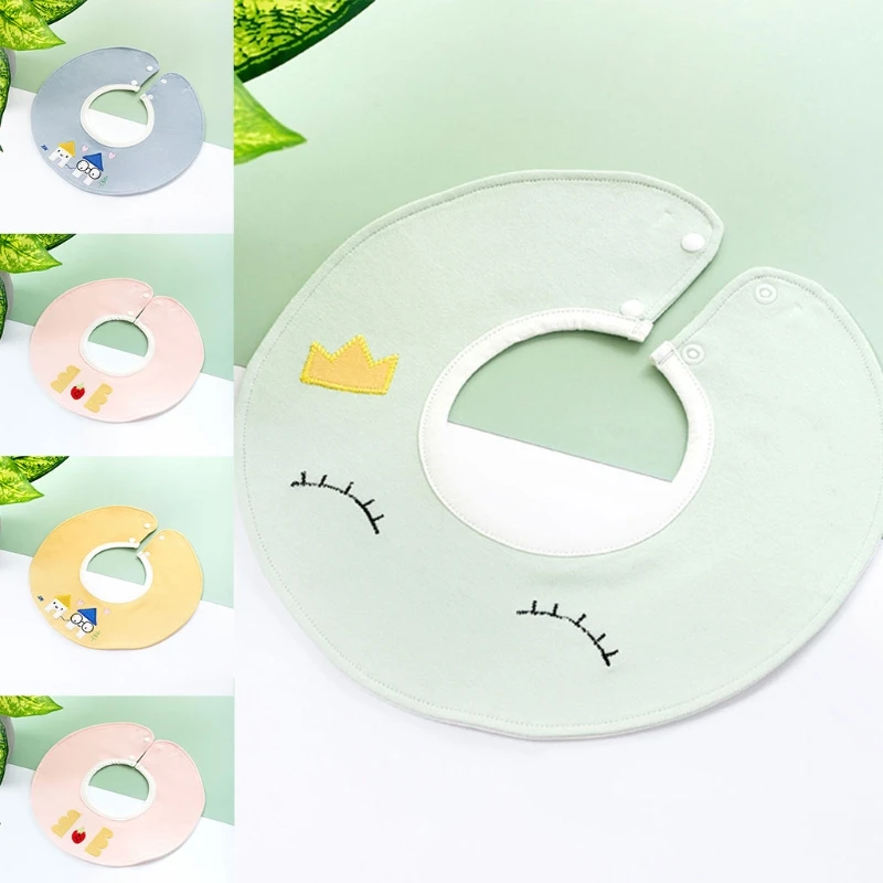 

360 Rotate Baby Bibs Bandana Scarf Saliva Towel Soft Cotton Burp Cloth Anti-Stain Newborn Infant Feeding Bib for Boys