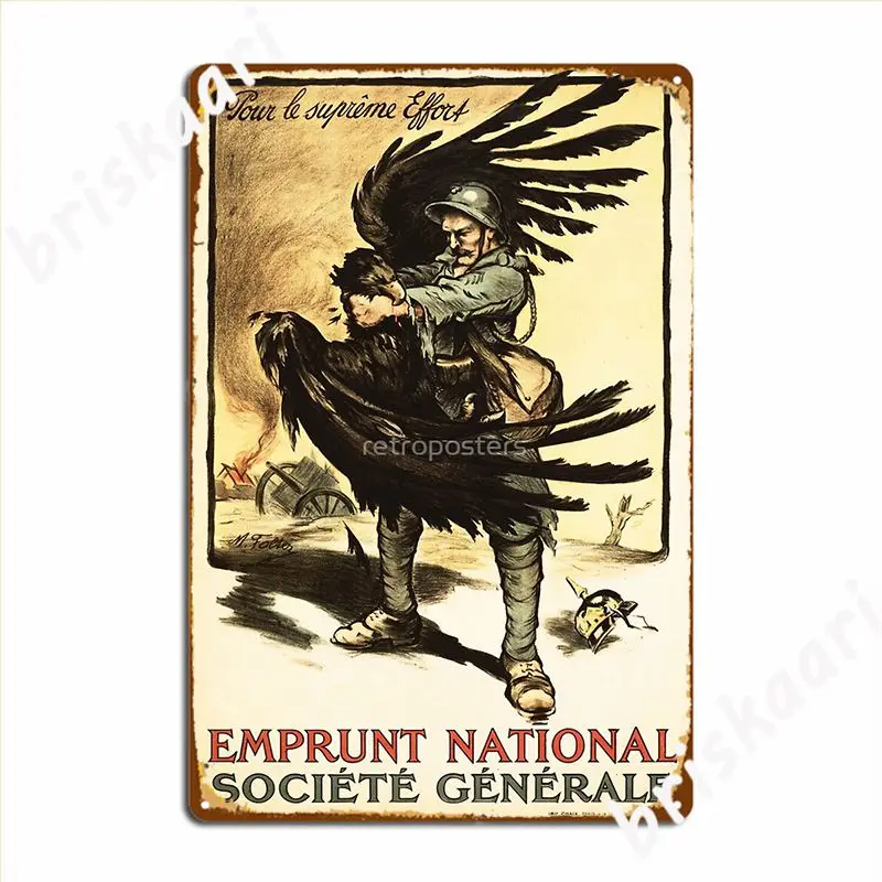 Emprunt пропагандистский постер Всекитайской Народной силы во французской войне
