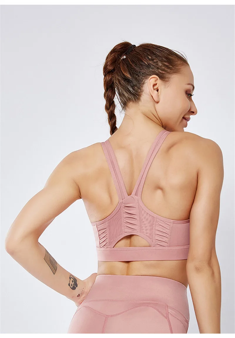Back Cross Bandage Sport Bra Top Women Vest-Type Padded Fitness Gym Anti-sweat Nylon Workout Dry Quick Crop | Спорт и развлечения