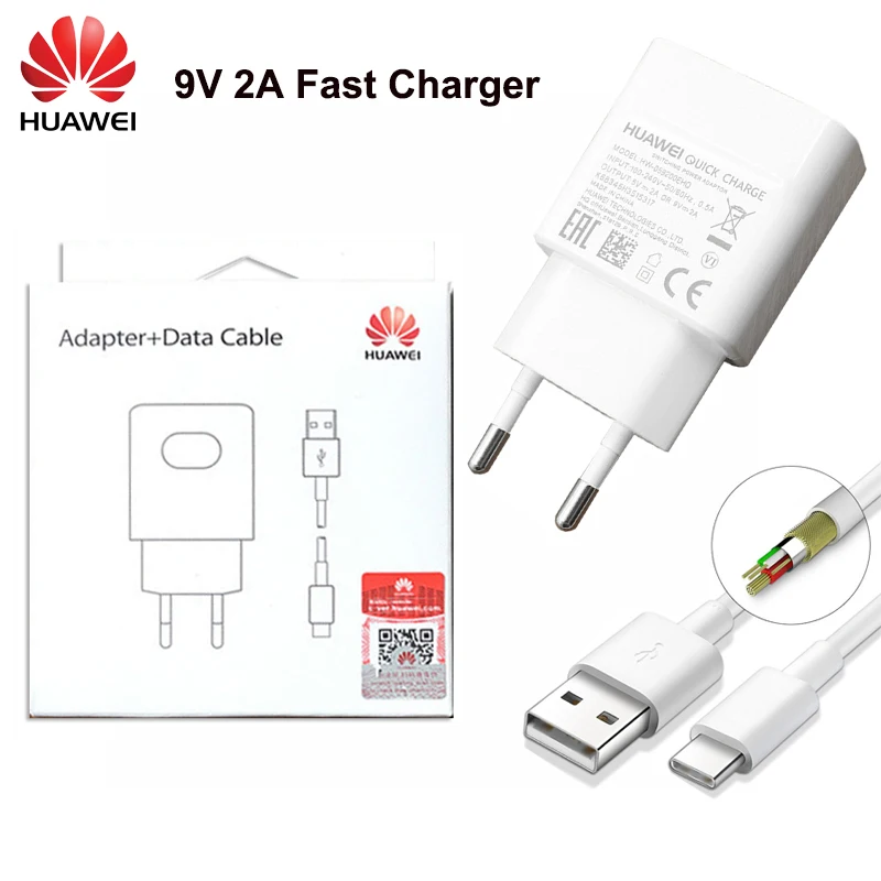 Зарядное устройство QC 2 0 для Huawei 9 В А USB Type-C NOVA 3 3i 4 Honor 8x P7 P8 P9 P10 P20 Lite Mate 7 8 |