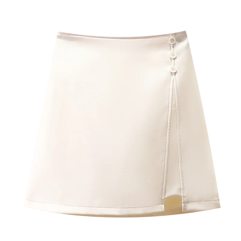 

Spring Summer Office Lady Short Skirt Casual High Waist Solid Color Vintage Kawaii Sexy Korean Style Fashion Skirts for Women