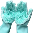 Волшебные силиконовые перчатки для мытья посуды, 250 г, перчатки с губкой для очистки, для мойки домашних животных в ванной, для работы по дому, на кухне