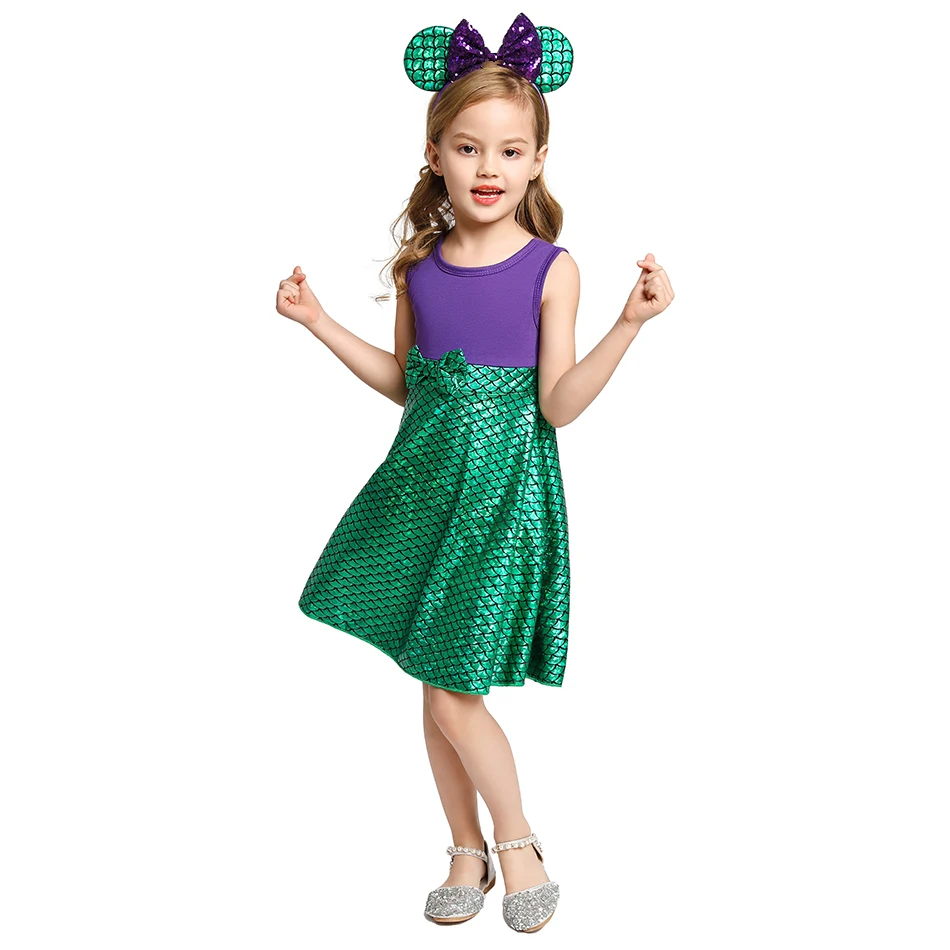 

Princess Casual Dress for Belle Mickey Ariel Snow White Elsa Anna Cinderella Mulan Cosplay Halloween Moanna Rapunzel Costume