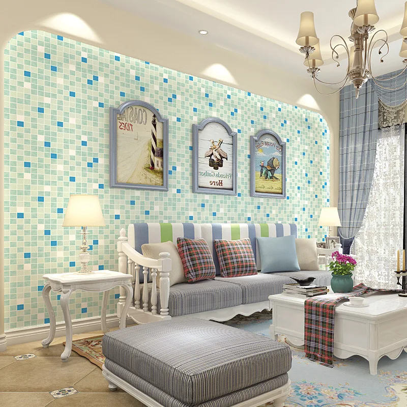 

Modern Simple Mosaic Wallpaper Hotel KTV Club Bathroom Living Room Background Wall Clothing Store Wallpaper