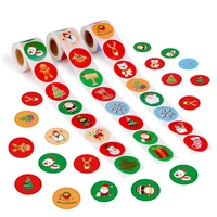 christmas sticker 8 different cartoon pattern for kids toys sticker children gift decoration cute snowman sticker 500 pcsroll