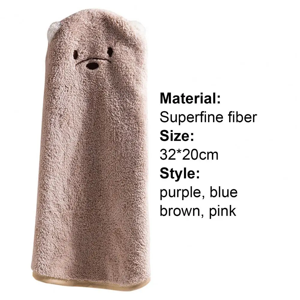 

Hand Towel Coral- Fleece Hangable Microfiber Skin-friendly Bath Towel for Kitchen
