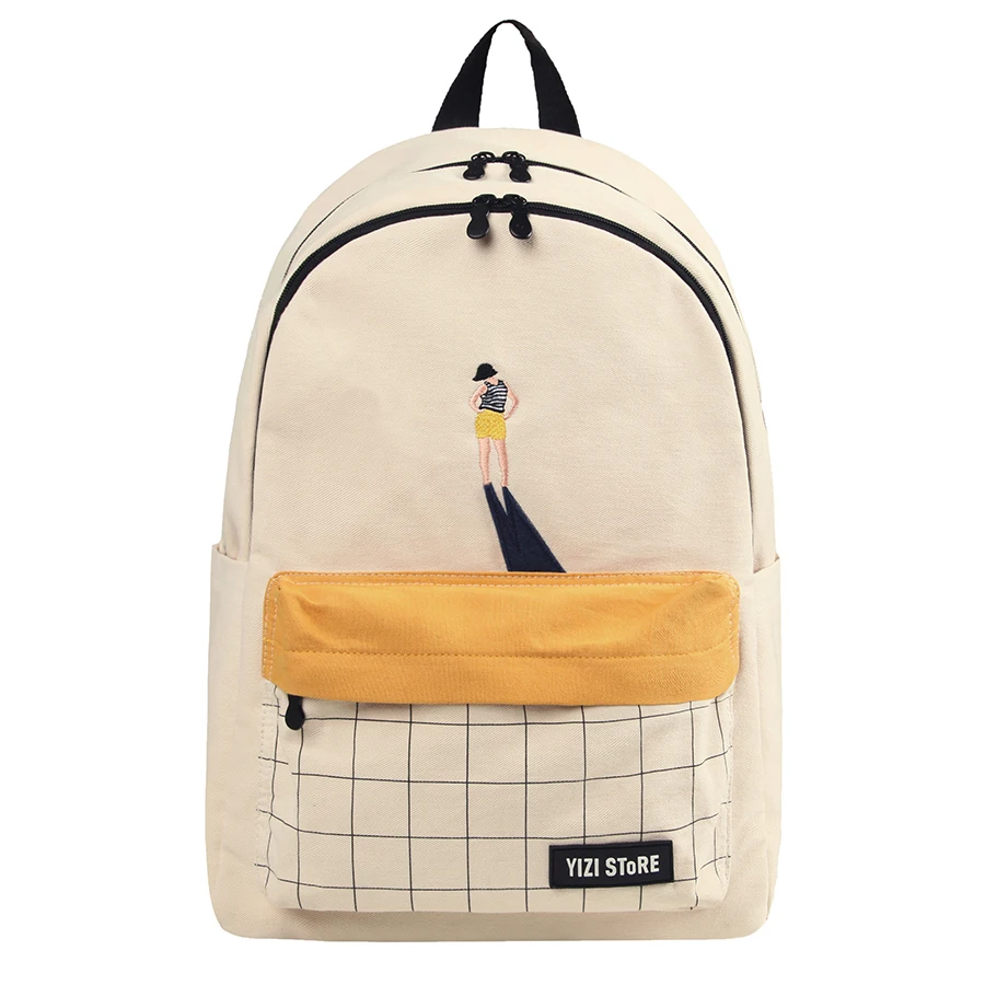 Оригинальные креативные 15-дюймовые школьные ранцы YIZISTORE для подростков, вместительный холщовый рюкзак с эффектом потертости в серии бодибилдинга
