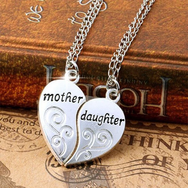 

Gift for Daughter Mom Matching Heart Pendant Jewelry Mother Daughter Necklace Mothers Day Gifts for Mom Birthday Gifts
