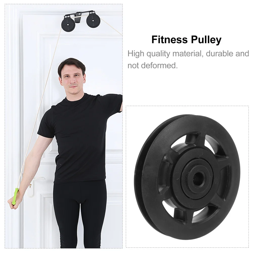

1Pc Fitness Pulley Wheel Fitness Pulley Fitness Trainer Tool (Black)