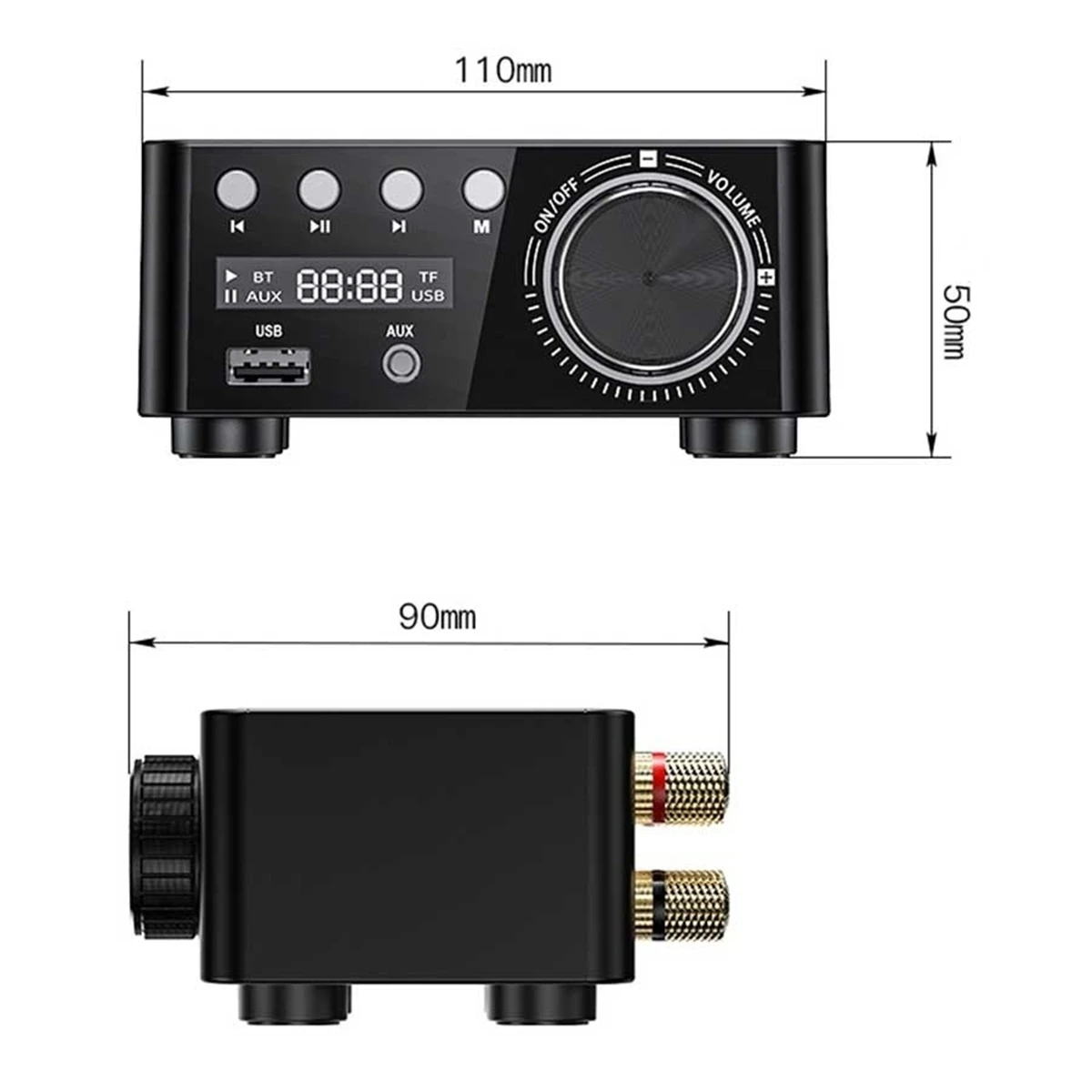 Мини-аудио HiFi Bluetooth 5 0 усилитель мощности класса D Tpa3116 цифровой 100 Вт домашняя