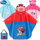 Детская накидка Disney, пончо в стиле пончо для мужчин и женщин, дождевик для детей дошкольного возраста, учеников начальной школы, самоприемное пончо Marvel