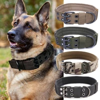military tactical dog collar k9 working durable adjustable collar outdoor training pet dog collars for large dogs pet products