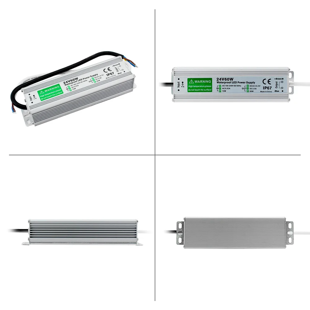 Светодиодный драйвер IP67 источник питания переменного тока 24 В от 220 до