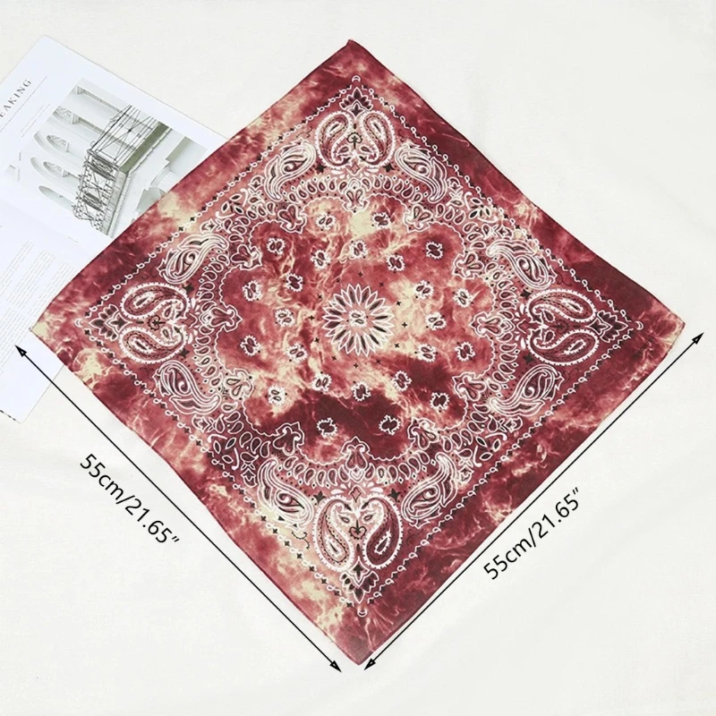 

12pcs Cotton Bandana Square Scarf Hip-hop Headband Flower Printed Scarves Neckerchief for Women Girls