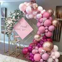 87pcsset hot pink balloon garland 4d rose gold globos bridal shower wedding decorations valentines day birthday party supplies