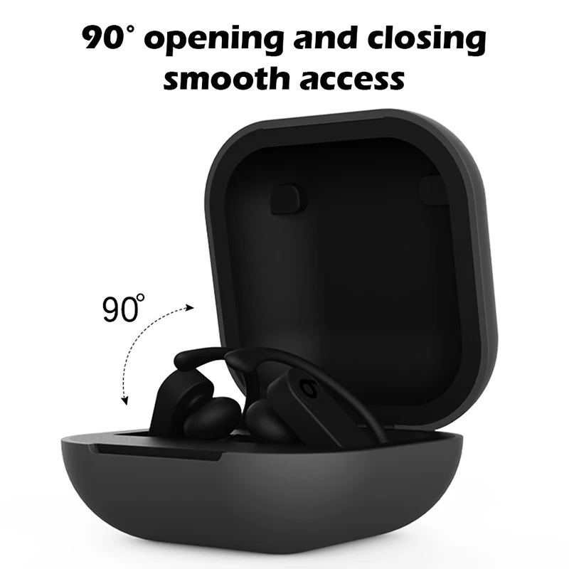 Противоударный силиконовый защитный чехол для наушников мягкий Apple Powerbeats Pro