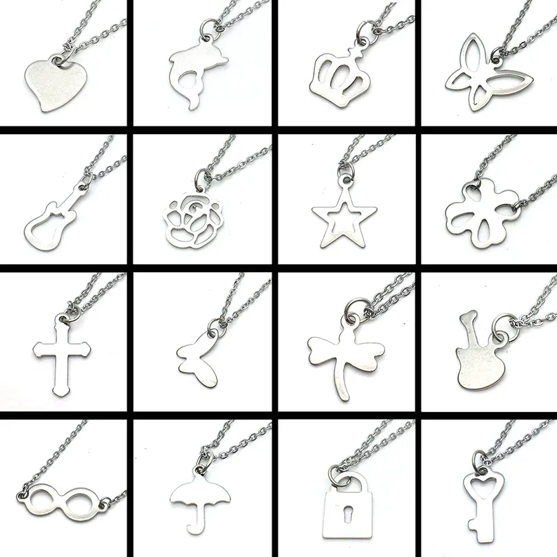 Модные женские цепочки из нержавеющей стали ожерелье с подвеской в виде короны