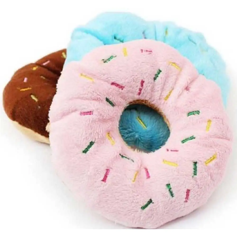 13 см игрушки для собак пищащие хлопковые щенков кошек жевательные пончики