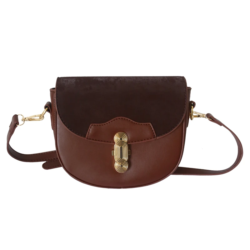 

Vintage Saddle Crossbody bag 2021 Winter Fashion New Quality PU Leather Women's Designer Handbag Lock Shoulder Messenger Bag