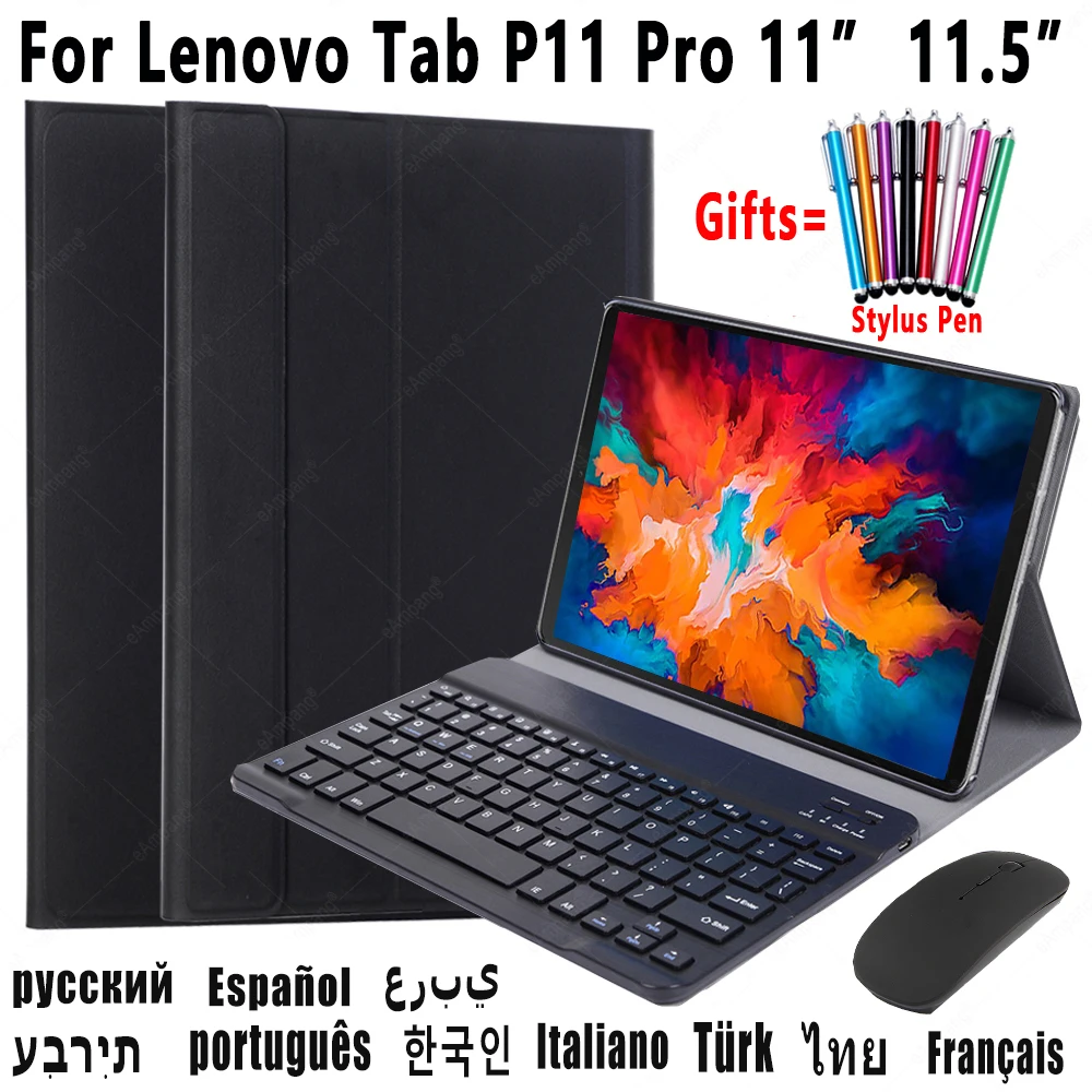 Case Keyboard For Lenovo Tab P11 Plus 11 Pro 11.5 Tab J606 J607 J616 J706 J716 Russian Spanish Arabic Hebrew Korean Keyboard Case Keyboard For Lenovo Tab P11 Plus 11 Pro 11.5 Tab J606 J607 J616 J706 J716 Russian Spanish Arabic Hebrew Korean Keyboard