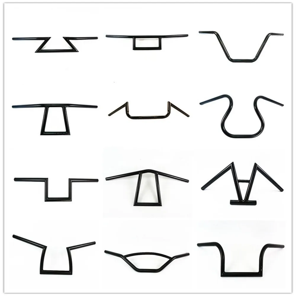 Черный/хром Универсальный ручной стержень для мотоциклетного руля 7/8 &quot22 мм Cafe