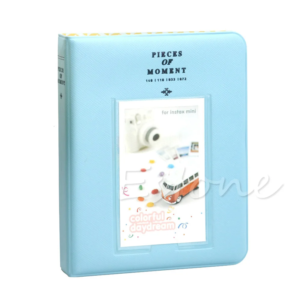 

64 Pockets Photo Album Case for fujifilm Mini8 7s 25 50s 90 Polaroid Blue