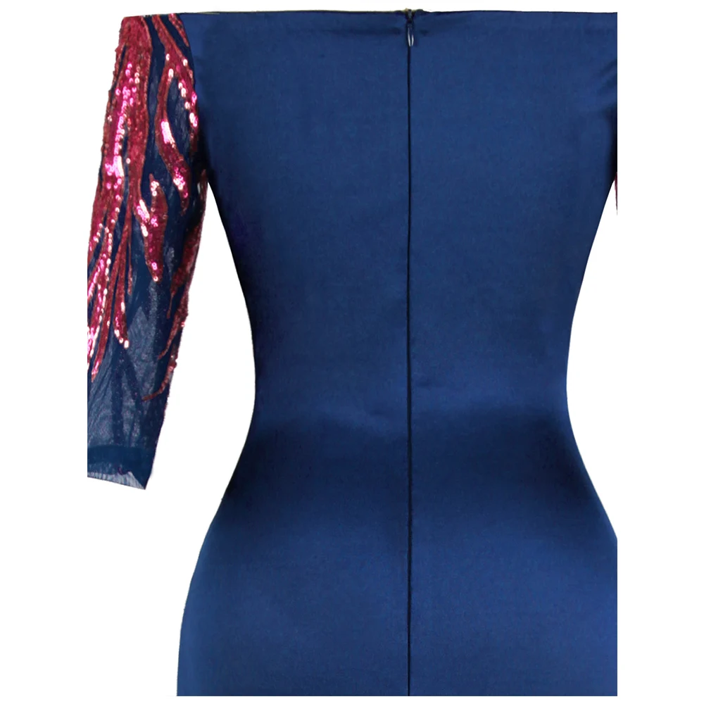 Женское вечернее платье с блестками Angel fashions Длинное Элегантное открытыми