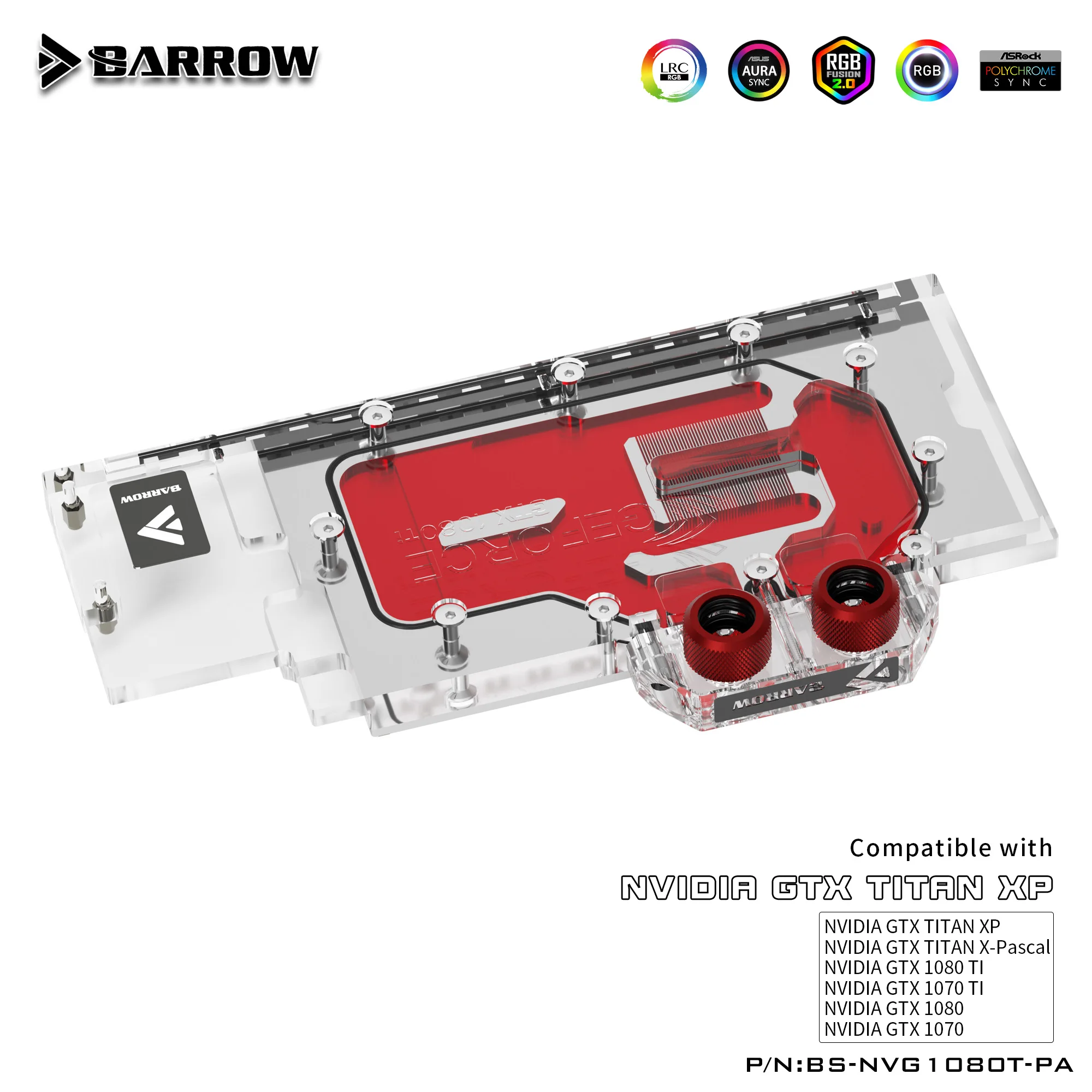 Блок водяного охлаждения Barrow 1080Ti GPU кулер с полным покрытием для Nvidia Founder Edition TITAN
