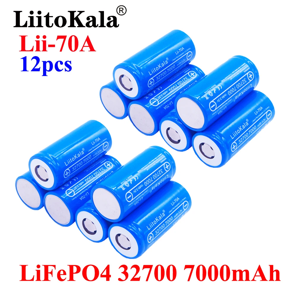 LiitoKala Lii 70A 32700 3 2 v 7000mAh lifepo4 аккумуляторная батарея 5C разрядная для резервного