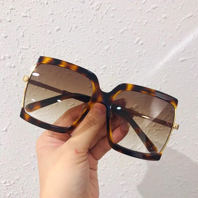 Oversize Square Sunglasses WomenNew Brand Luxury High Quality Half Frame Sun Glasses Big Female Shades UV 400 With Box