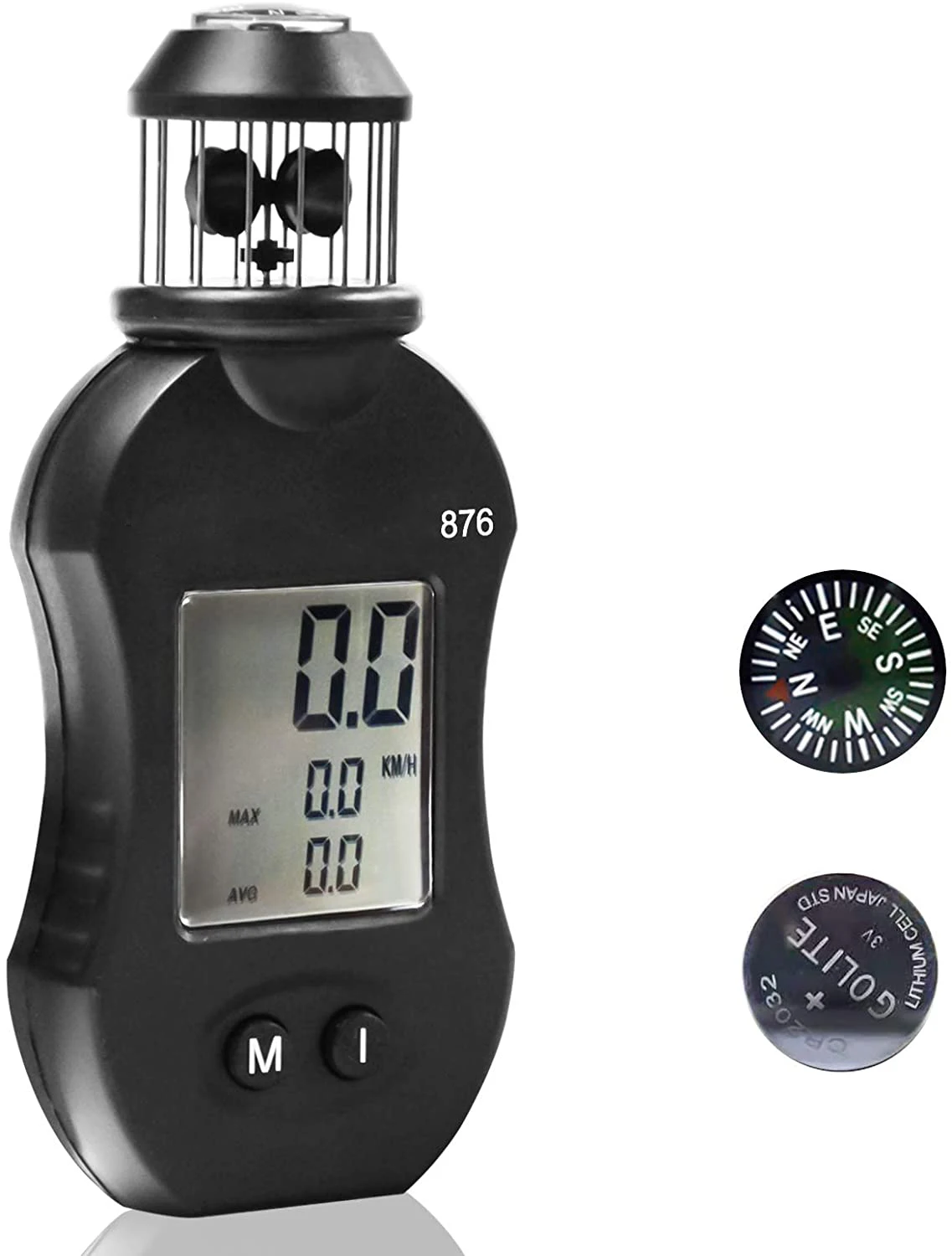 

(Newest) HP-876 Digital Cup Anemometer Air Speed Flow Meter for Measuring Air Volume for HVAC Vents,Boat Sailing,Shooting