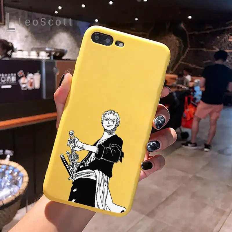 

One Piece Phone Case Yellow Candy Color for iPhone 6 7 8 11 12 s mini pro X XS XR MAX Plus