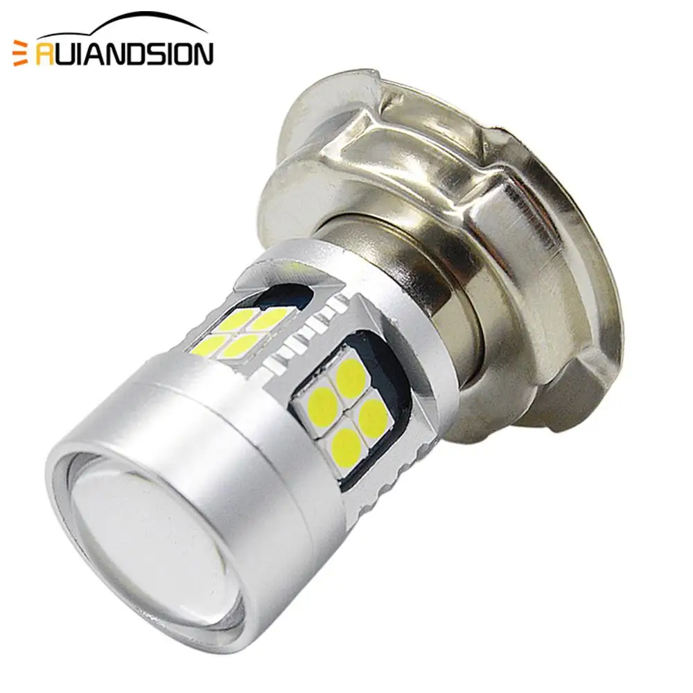 1 шт. универсальные мотоциклетные лампы фар 6 24 В P26S 3030 22SMD светодиодный фары
