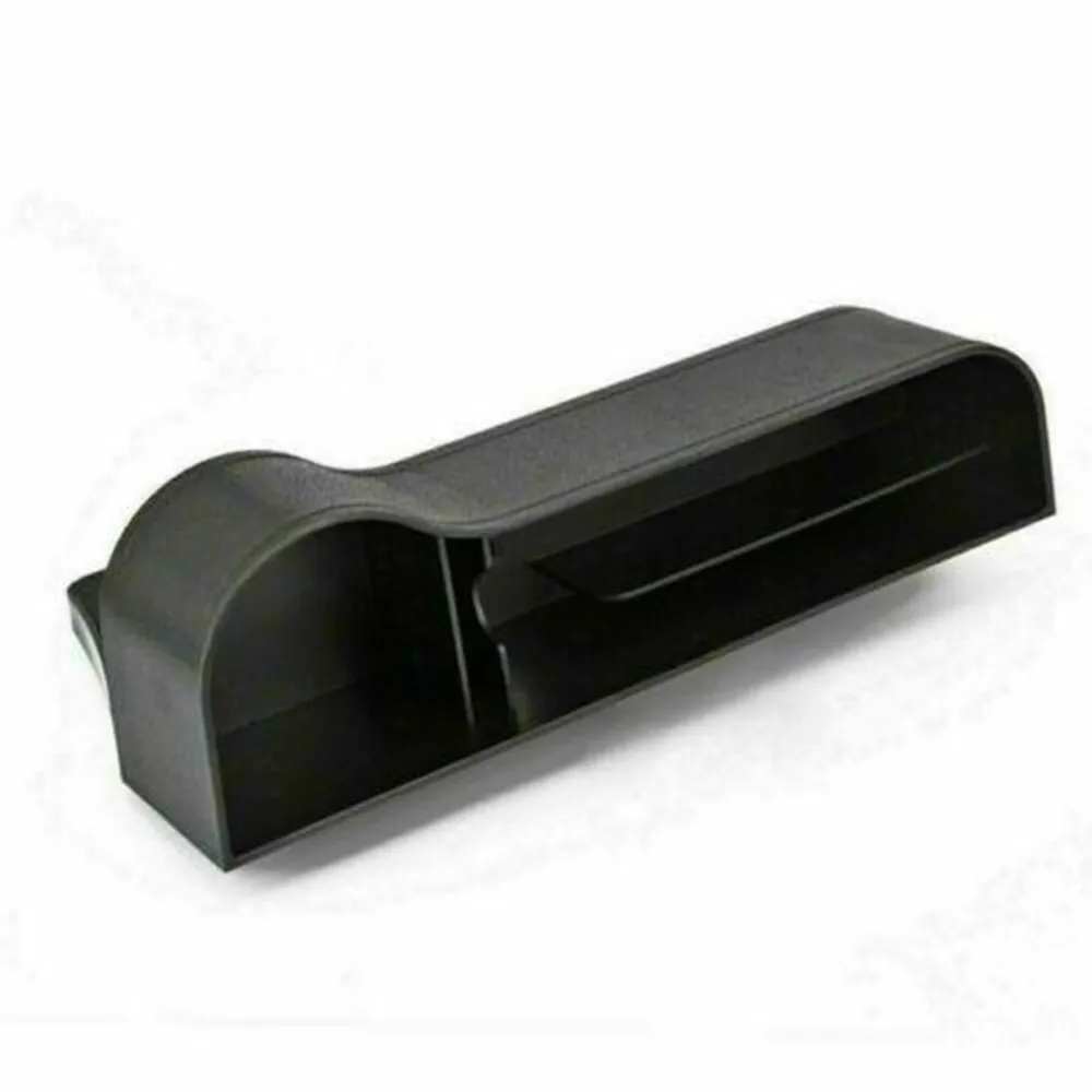 

2Pcs Car Storage Box ABS Plastic Black Box Catcher Coin Gap Pocket Slit