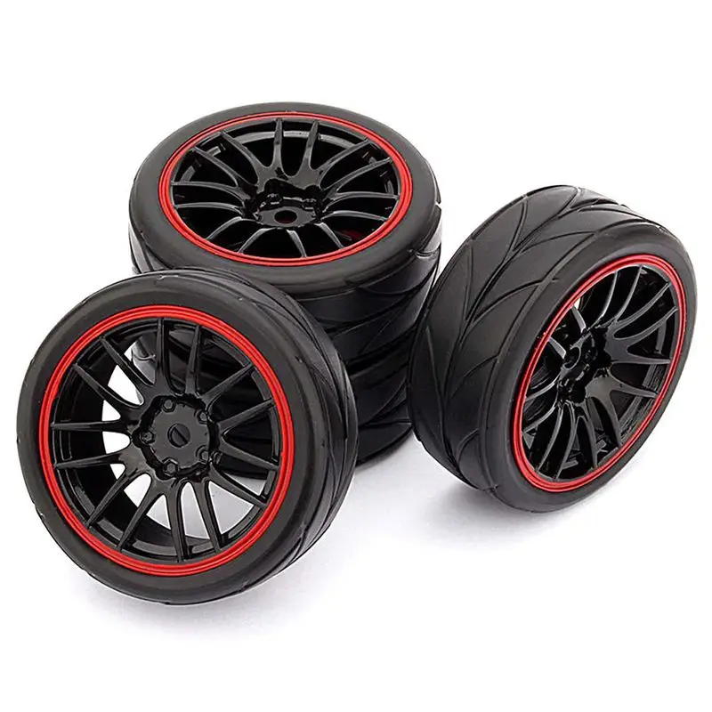 4 шт. 12 мм Ступица колеса диски и резиновые шины для RC 1/10 на дороге Touring Drift Car R |