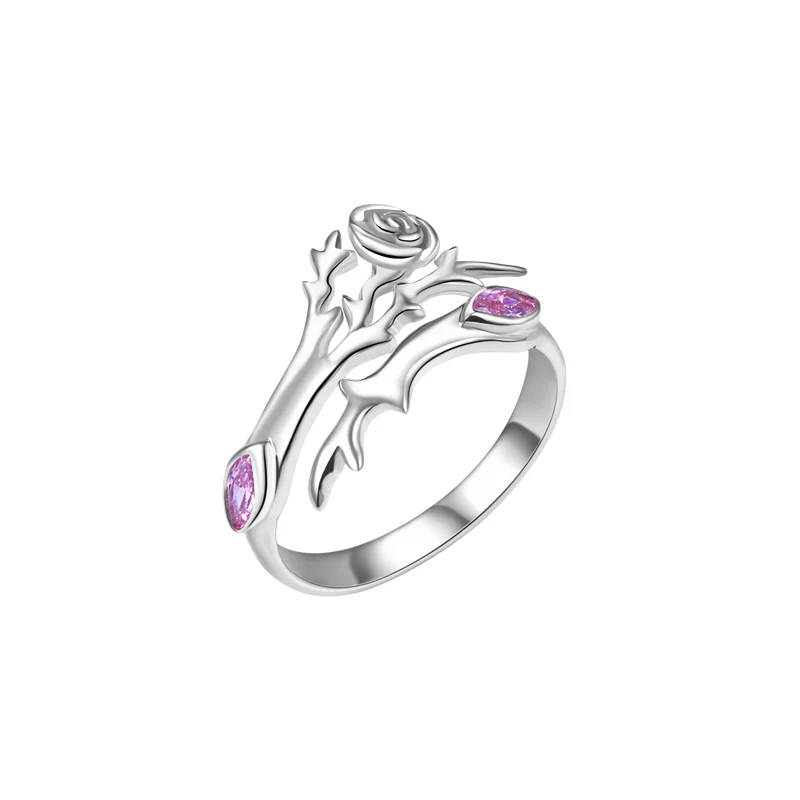 

Anime Puella Magi Madoka Magica Kaname Madoka Ring 925 Sterling Silver Finger Ring Adjustable Jewelry Cosplay Props Xmas