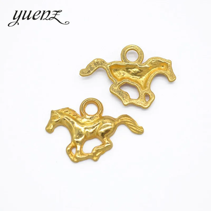 Модные посеребренные Подвески 40 шт. металлическая подвеска в виде лошади diy