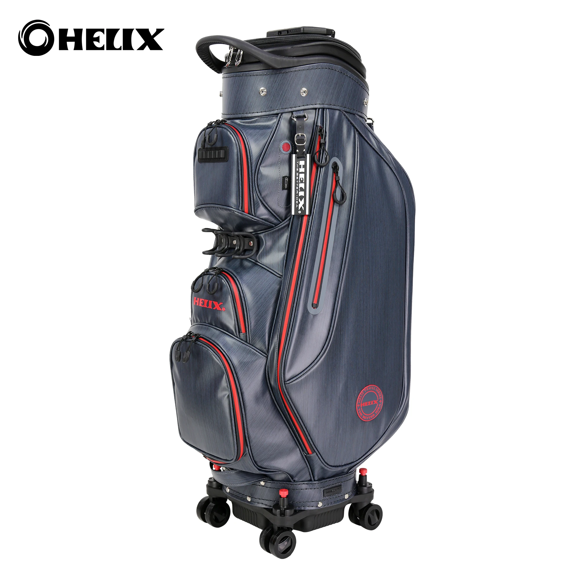 Fashionable Light Weight Custom Logo Nylon Waterproof Golf Bag with Wheels