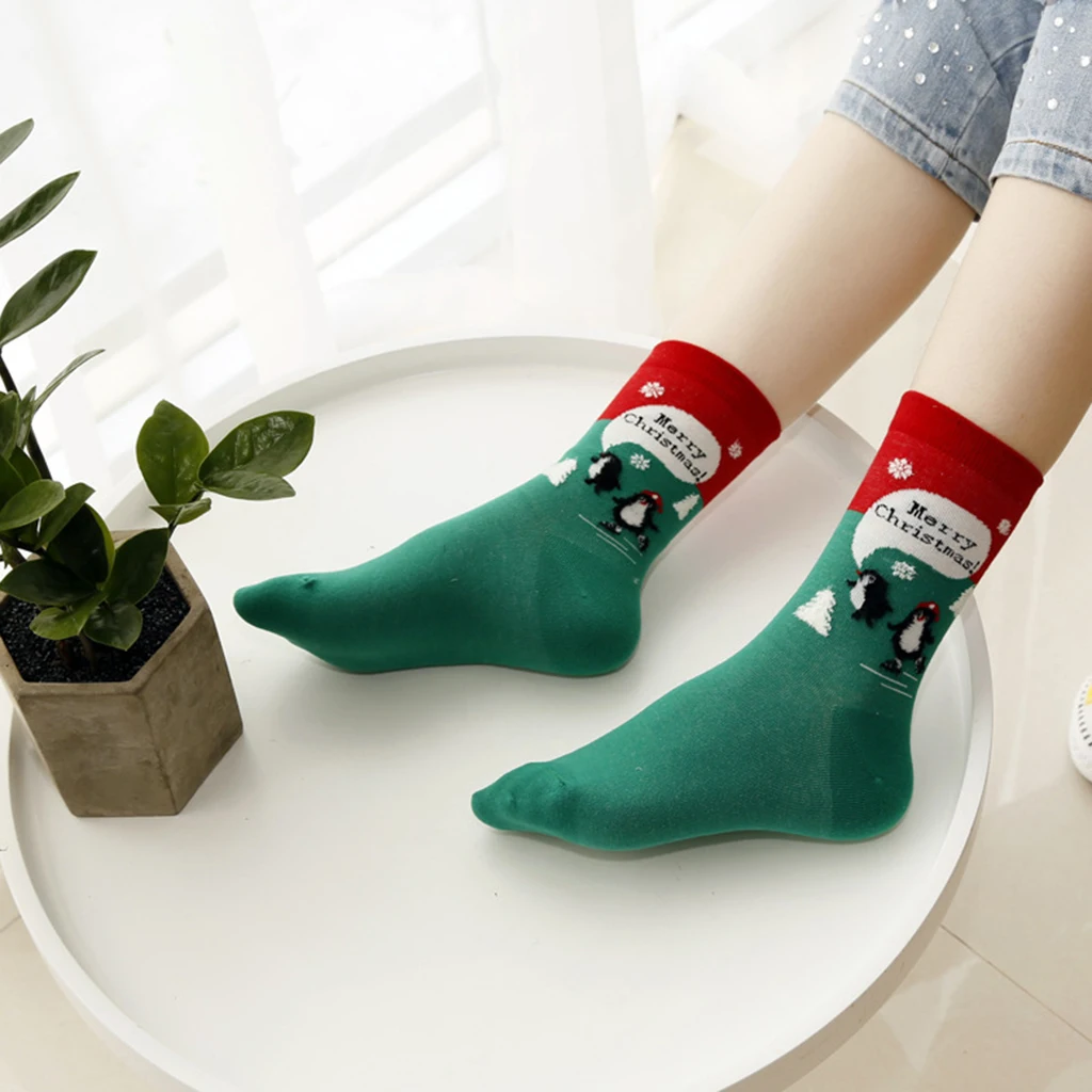 

Christmas Socks Cotton Ankle Socks Santa Claus Gifts for Women Girls