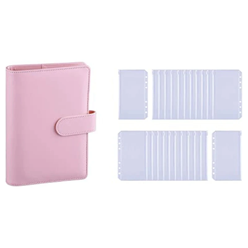 

A6 PU Leather Notebook Binder (Mint Blue) Bundle 24 Pieces A6 Pockets