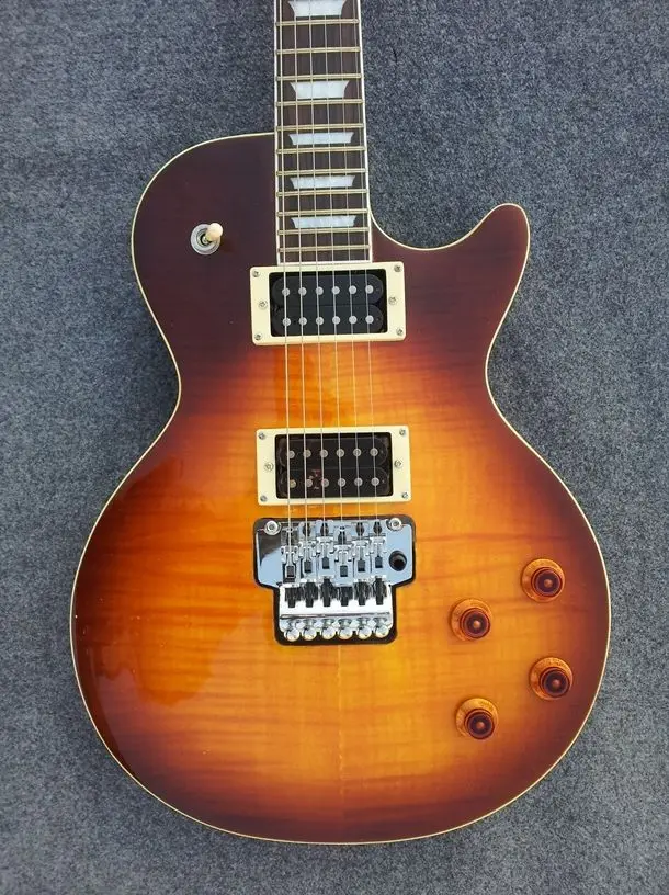 

New comming Flame top 2021 classic electric guitar, floyd rose bridge 22 fret rose wood fingerboard