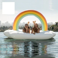 rainbow island float swimming ring inflatable seat ring for the horse