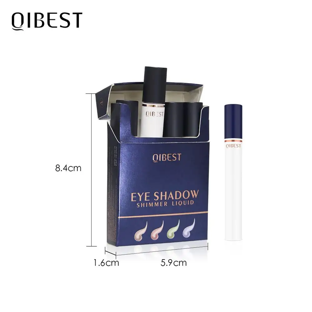 

QIBEST Eyeshadow Pigment Minerals Professional Shimmer Eye Shadow Liquid 4PCS/Set Makeup Cosmetic Cigarette Glitter Eyeshadow
