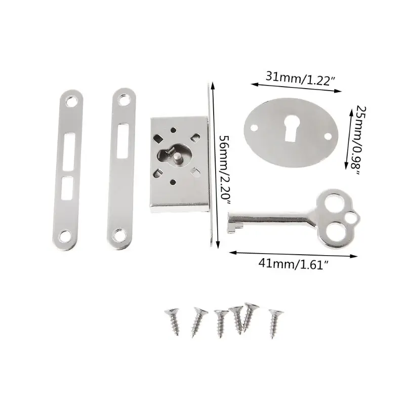 Винтажный замок для ящиков с ключом антикварный маленький ящик дверные замки