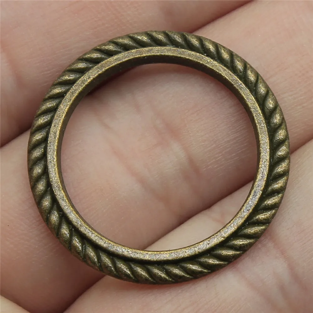 

10pcs 28mm Circle Connector Charm Pendants For Jewelry Making Antique Silver Color Circle Pendants