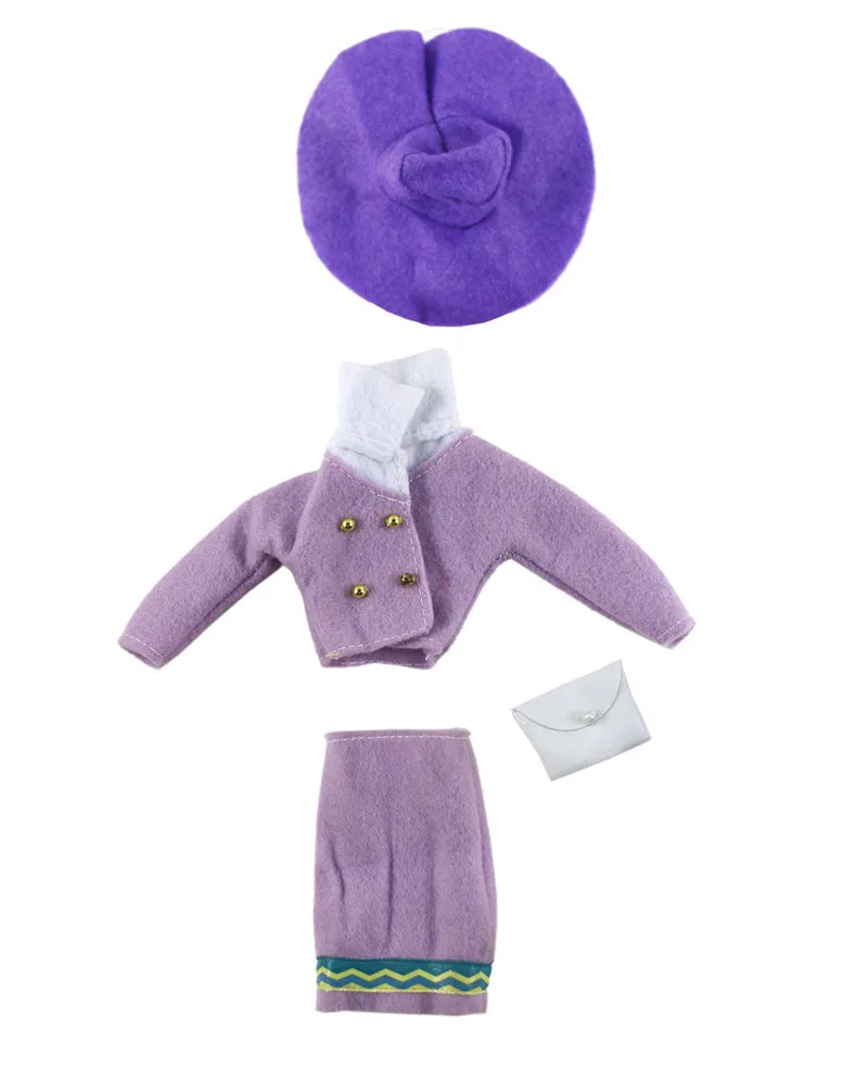 

Retro Lady Purple Suit Outfit Set for Barbie 1/6 30cm BJD FR Doll Clothes Accessories Play House Dressing Up Toys Gift