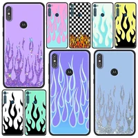 Case for Motorola Moto Play One Fusion Plus Power Lite Soft Cover Hype Stylus E6s Phone Funda Fashion Flam Fire Capa