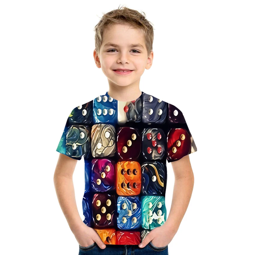 Летняя Новинка лидер продаж Ослепительная футболка для мальчиков и девочек с 3D