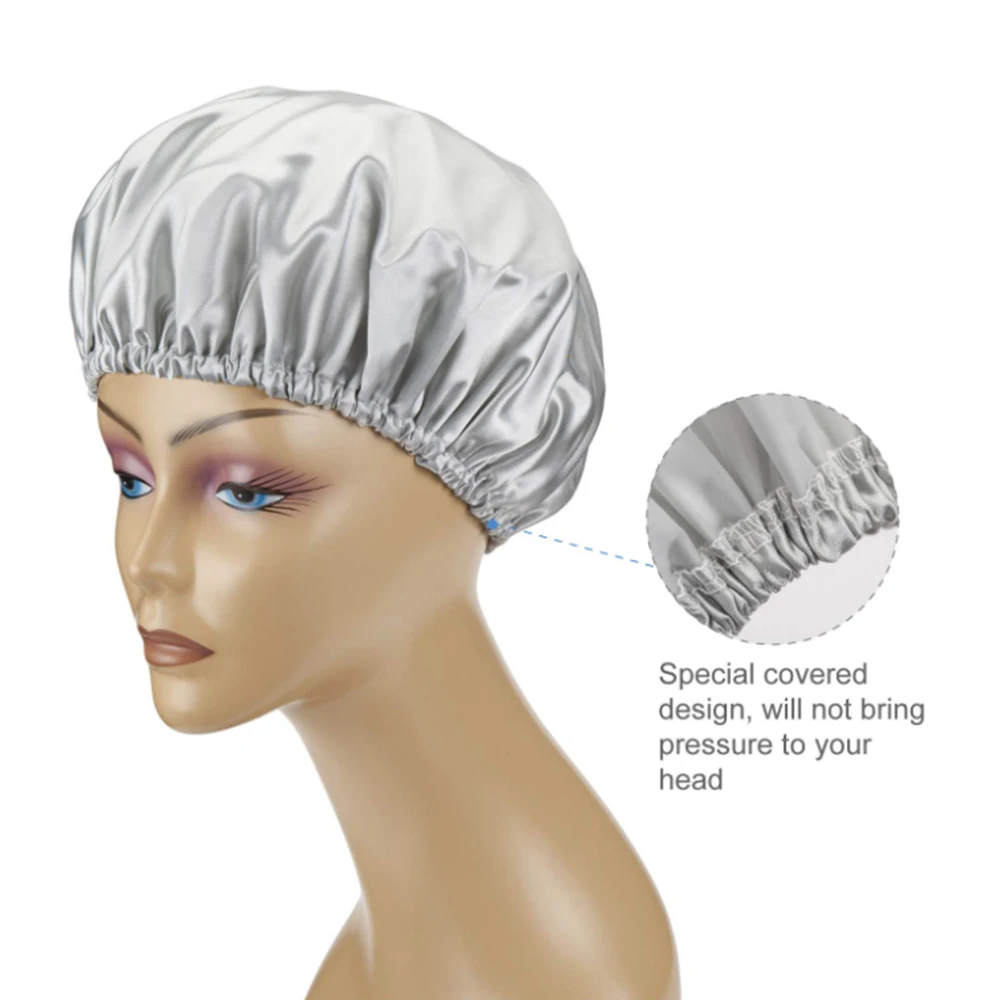 

Reusable Shower Cap Double-layer Waterproof Shower Cap Hair Protection EVA Shower Cap 2021 Popular