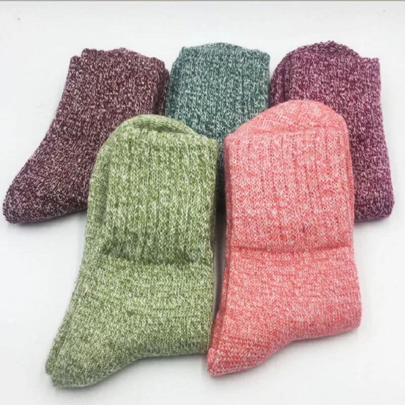 Wool Cashmere Thick Socks Sports Women Lady Soft Cotton Casual Warm Winter Russian Cold Resistance Sock Xmas Gift